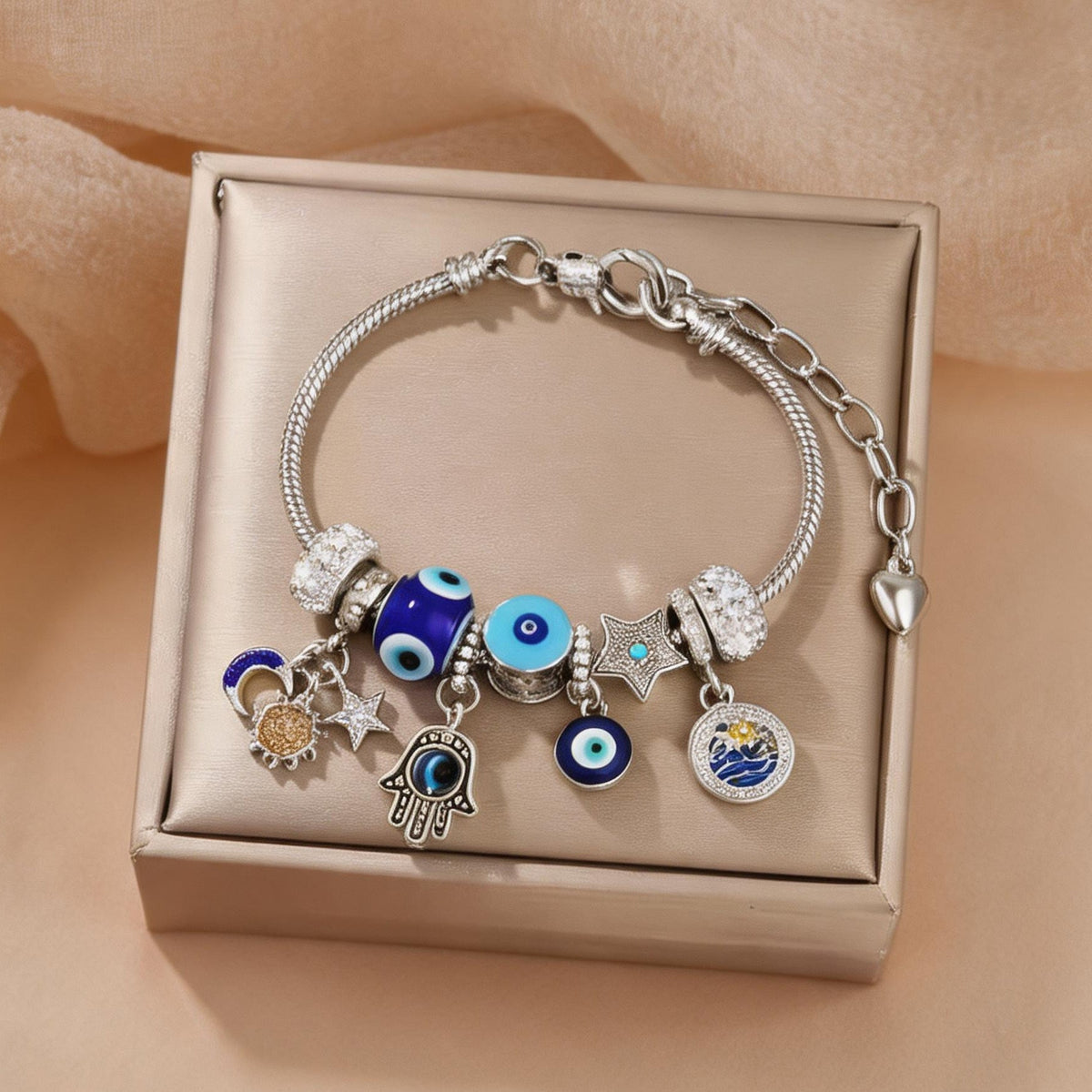 🎉Today's Special Offer 49% OFF - ✨Women's Starry Sky Bracelet | Moon, Hamsa Hand, Evil Eye, and Tree of Life