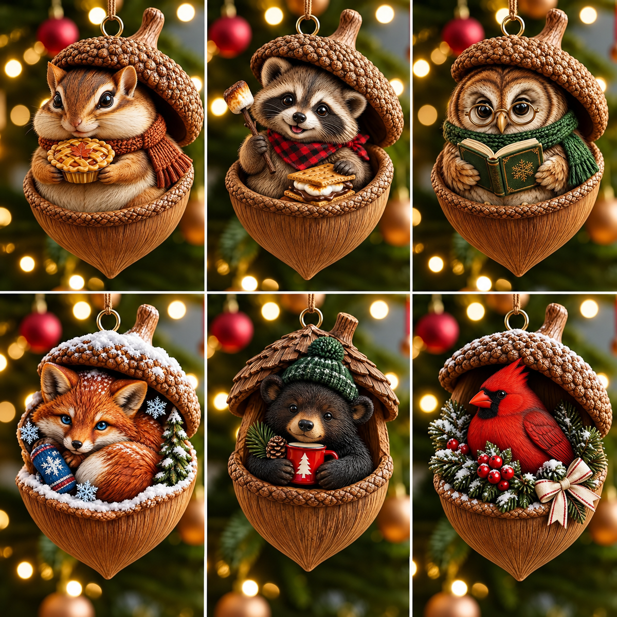 Woodland Nut Hideaway Ornament