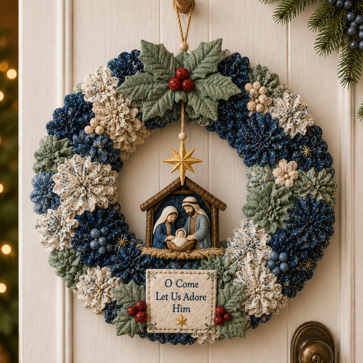🔥Last Day 50% OFF🎄 3D Fabric Poke Wreath DIY Kit