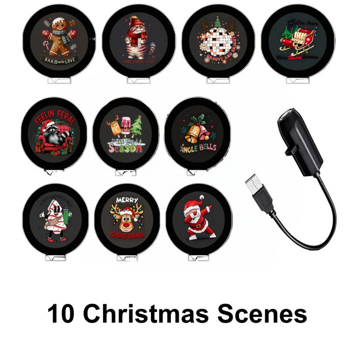 🔥Plug‑and‑Play HD Holiday Projector, Multi‑Scene Projection Light for Christmas, Halloween & Faith‑Themed Decor