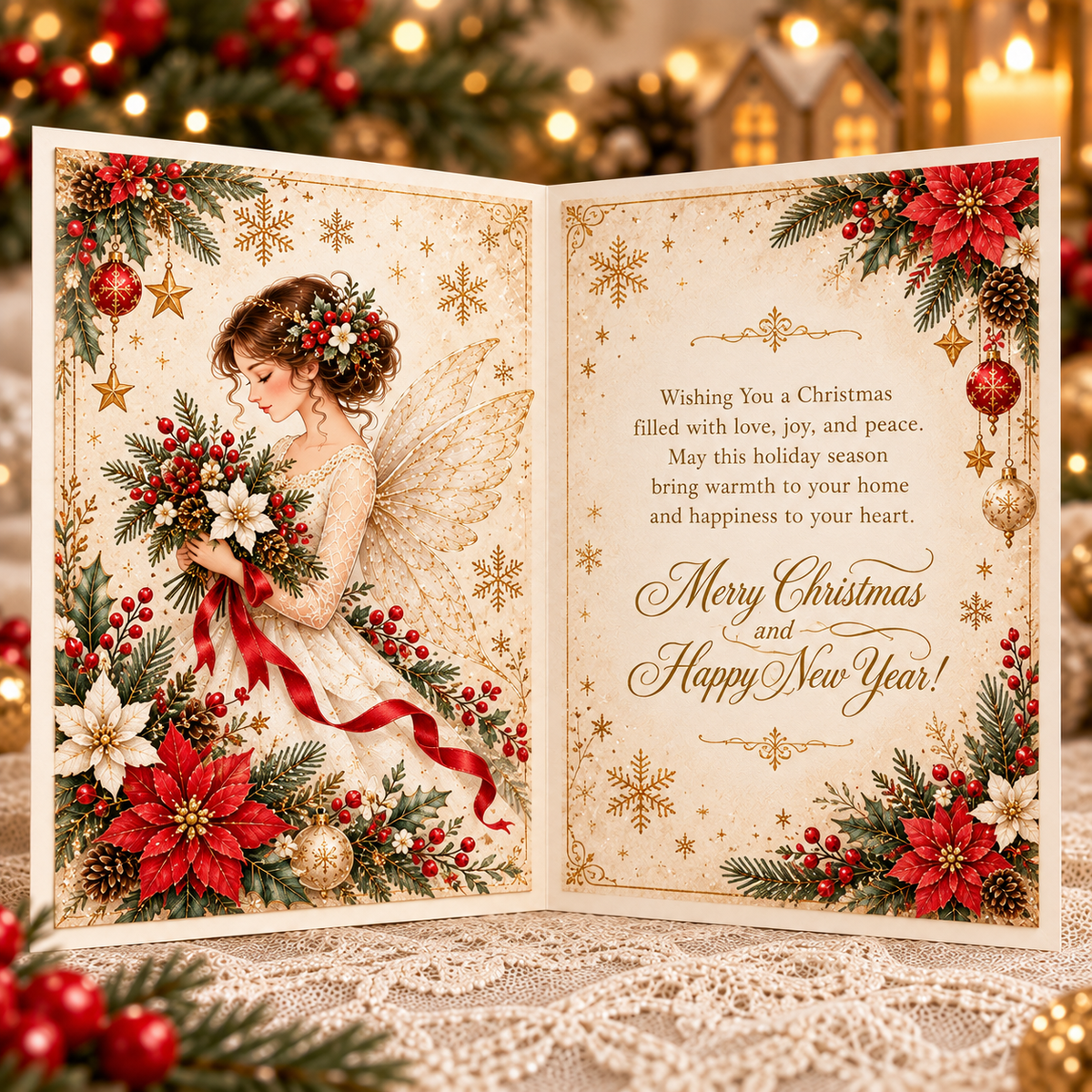 ๐ฅLast Day 50% OFF๐ง3D Christmas Angel Greeting Card