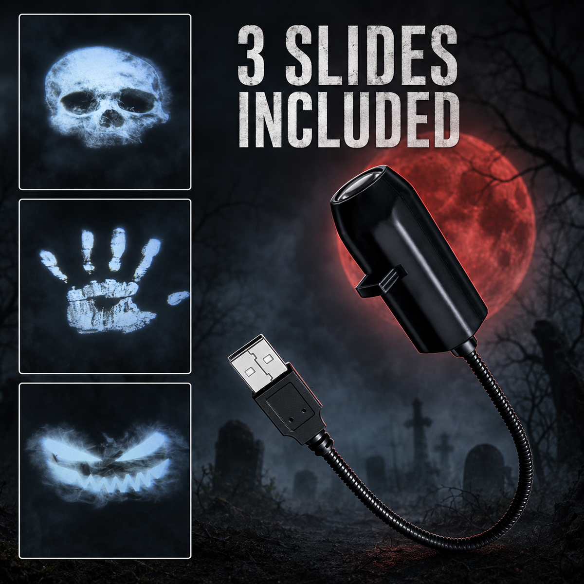 🔥Plug‑and‑Play HD Holiday Projector, Multi‑Scene Projection Light for Christmas, Halloween & Faith‑Themed Decor