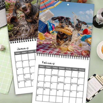 🐶Naughty Dachshunds 2027 Wall Calendar📅
