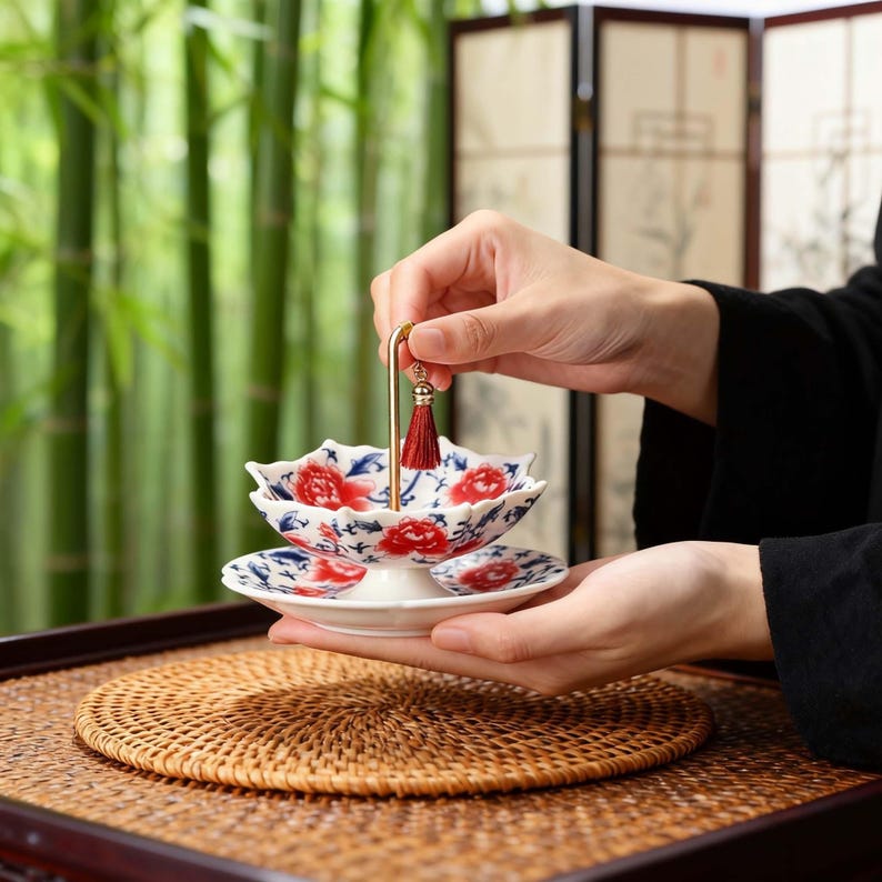 🔥Hot Deal Now Elegant Umbrella Shaped Porcelain Tea Strainer, Decorative Tea Filter for Loose Leaf Tea