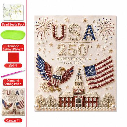 🇺🇸 USA 250th Anniversary DIY Pearl Painting Kit - BUY 2 FREE SHIPPING