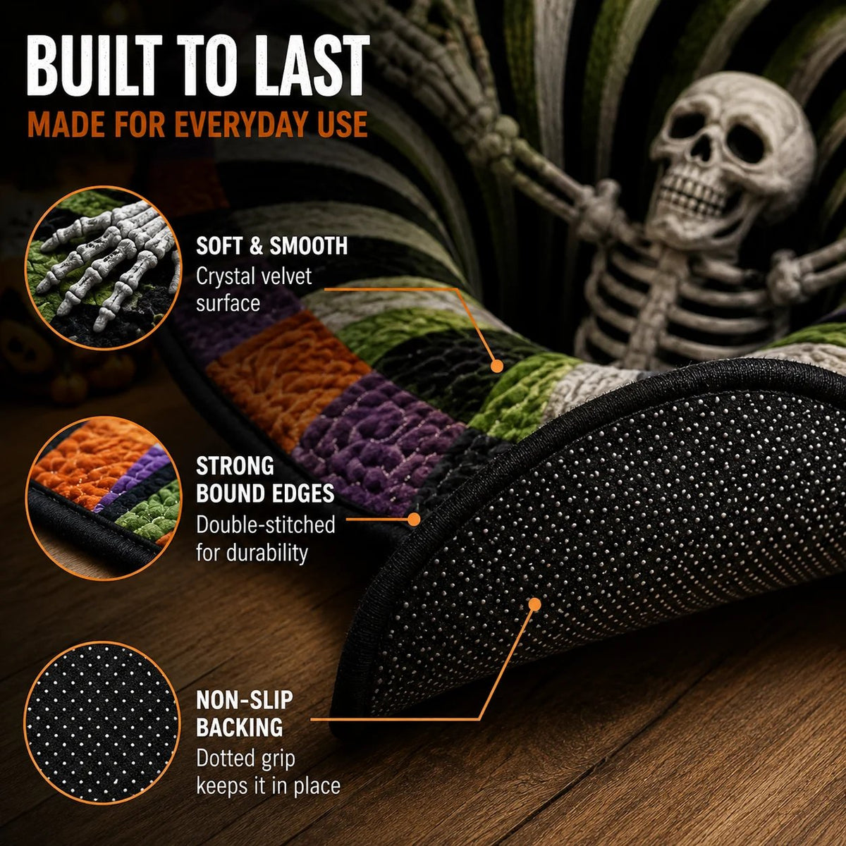 3D Haunted Vortex Round Halloween Rug