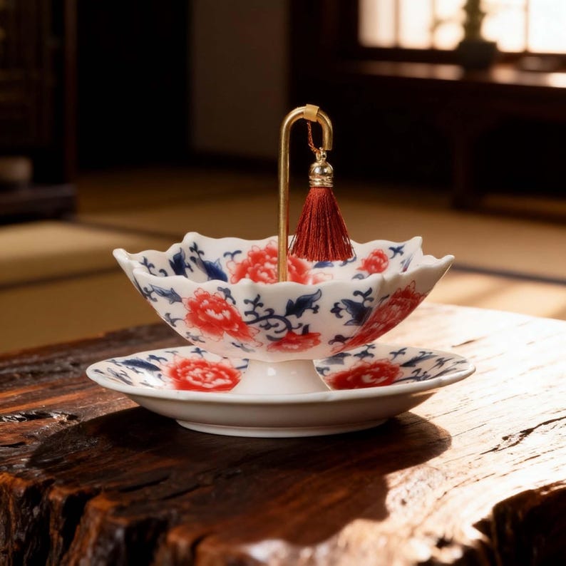 🔥Hot Deal Now Elegant Umbrella Shaped Porcelain Tea Strainer, Decorative Tea Filter for Loose Leaf Tea