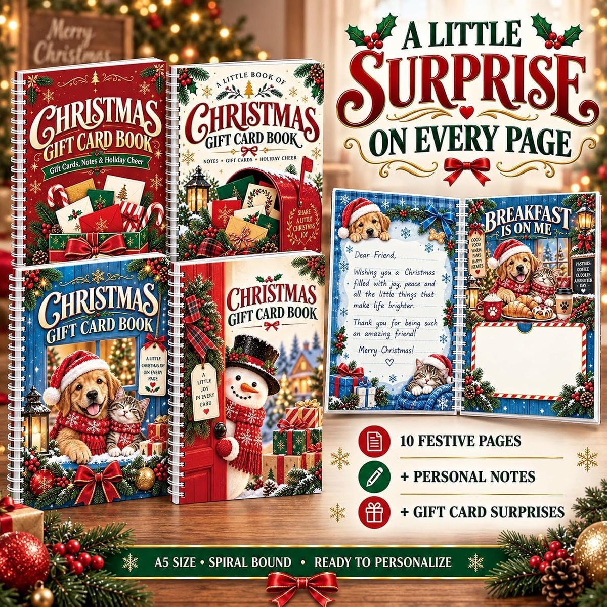 🎁Last Day Promotion 50% OFF🎁 Christmas Gift Card Book