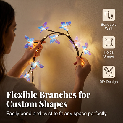 🥳2026 HOT SALE📢📢50K+ SOLD!🌿Romantic Butterfly Vine LED Lights