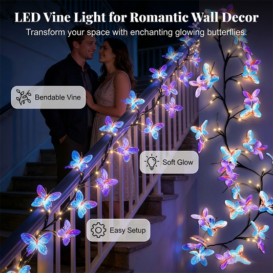 🥳2026 HOT SALE📢📢50K+ SOLD!🌿Romantic Butterfly Vine LED Lights
