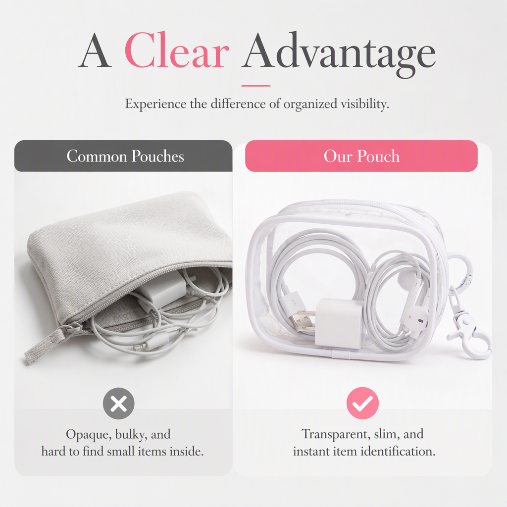 Spot Any Cable Instantly! No-Dig Clear Clip-On Pouch