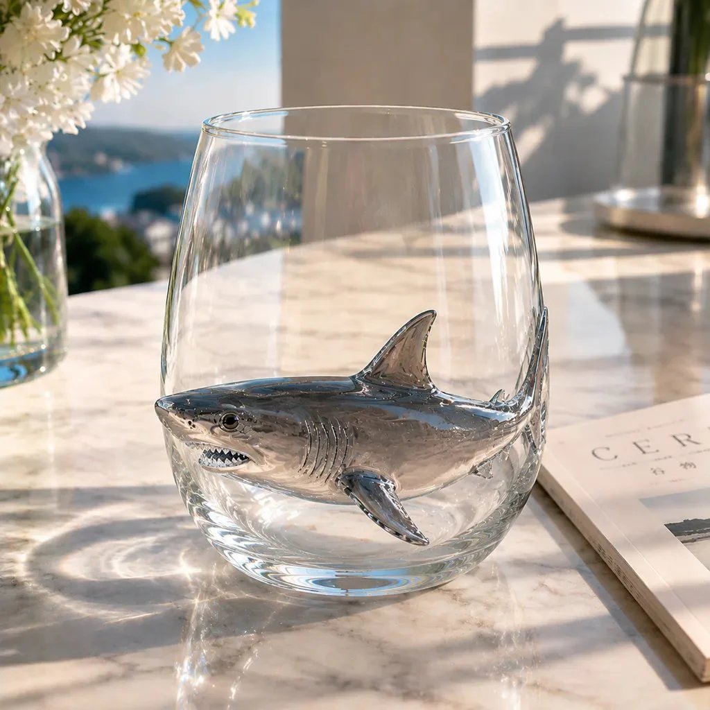 ⏰Last day Promotion 🔥-🎁The Perfect Beach House Gift🌊3D Ocean Animal Artisan Glassware Collection