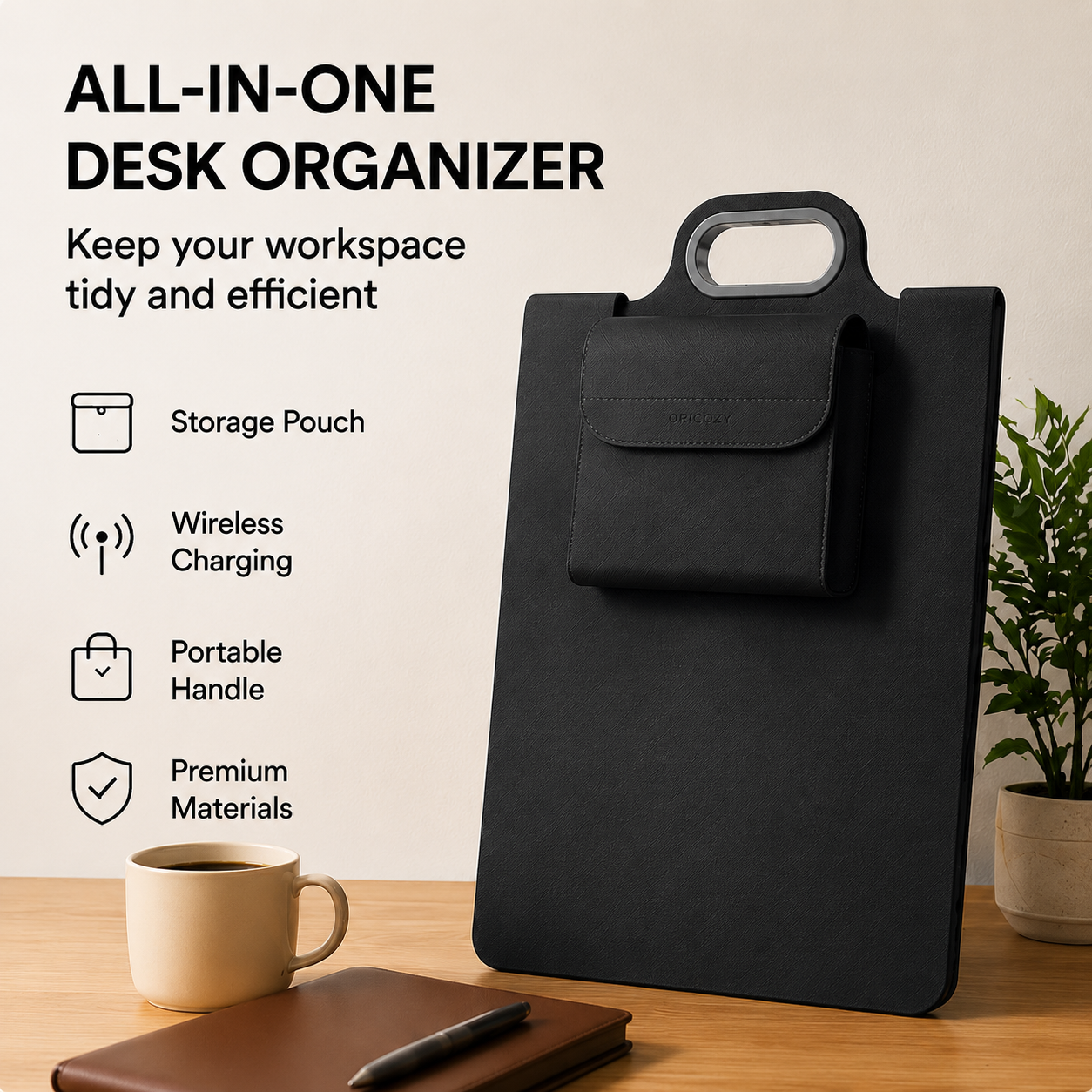 🖥️The All-In-One Mobile Workstation Sleeve | Built-In 15W Multi-Device Wireless Charger, Ergonomic Laptop Stand & Mousepad (Fits up to 16")