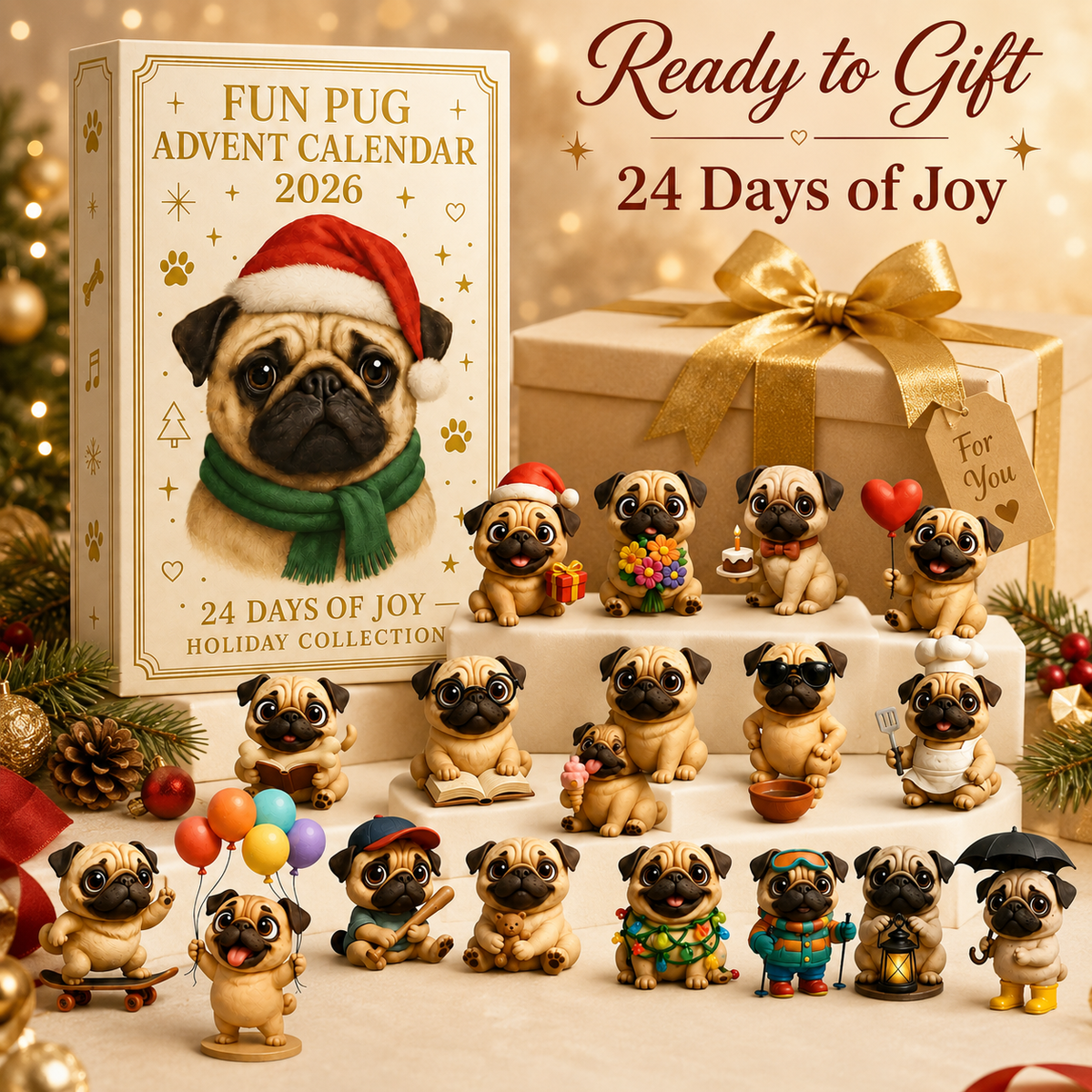 🎉🐶2026 Fun Pug Advent Calendar🎉