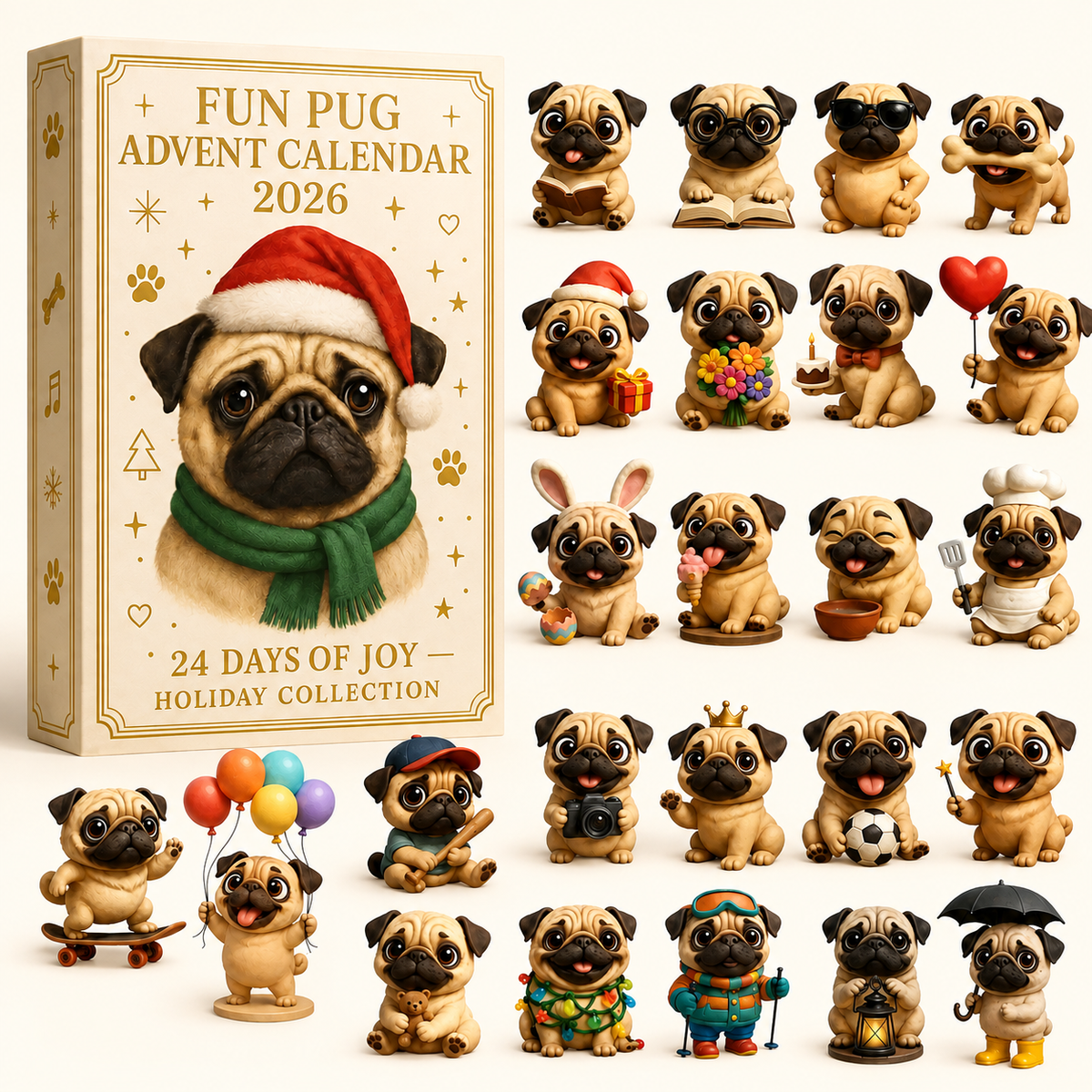 🎉🐶2026 Fun Pug Advent Calendar🎉