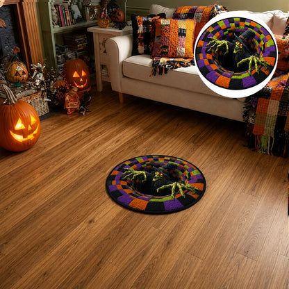 3D Haunted Vortex Round Halloween Rug