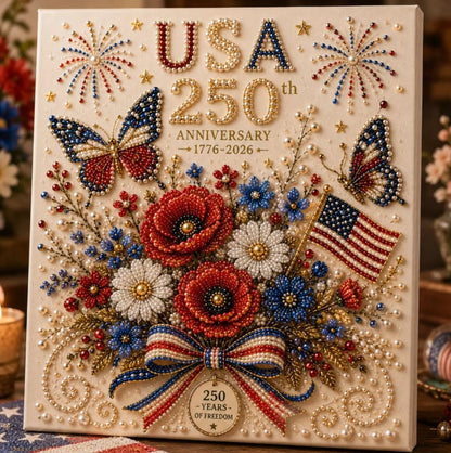 🇺🇸 USA 250th Anniversary DIY Pearl Painting Kit - BUY 2 FREE SHIPPING