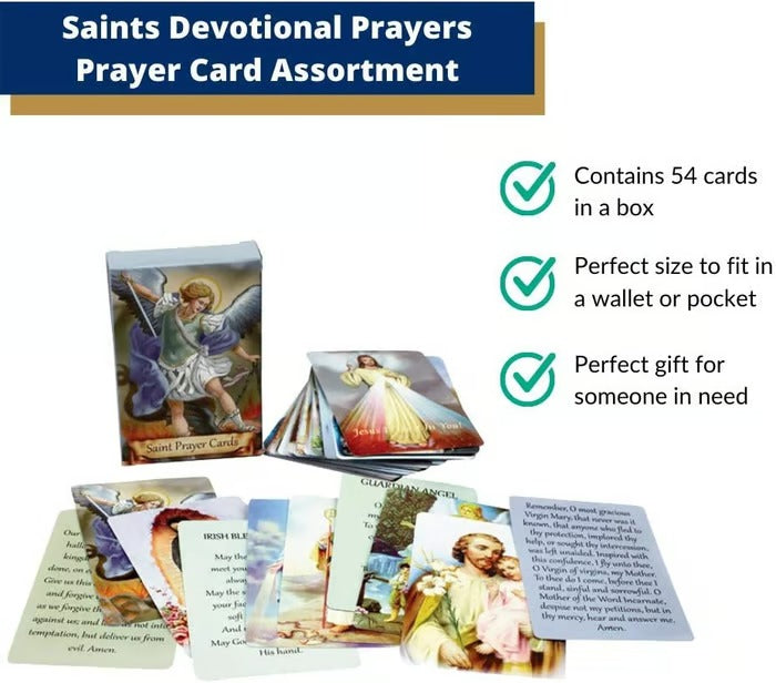 ✝️ Catholic Faux Leather Holy Card Holder – Pocket Prayer Card Organizer with Snap Closure