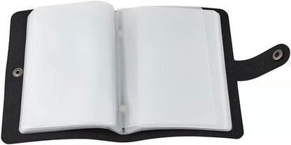 ✝️ Catholic Faux Leather Holy Card Holder – Pocket Prayer Card Organizer with Snap Closure