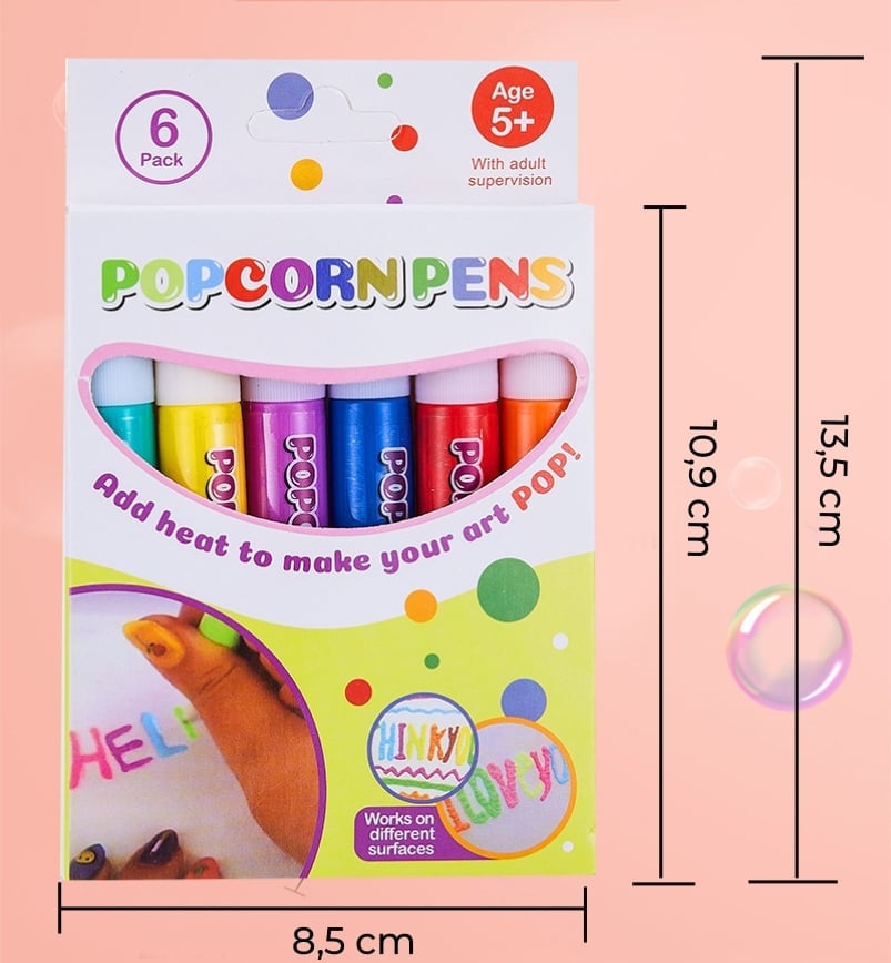 ✨🎁Magic Pen – Draw 3D with one stroke!🎄 DIY Bubble Popcorn Drawing Pens🔥