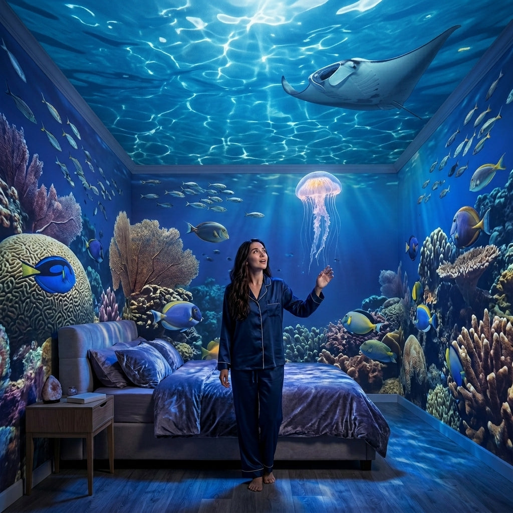💡💡Last day Promotion 🔥5D Galaxy Ocean Projector for Bedroom