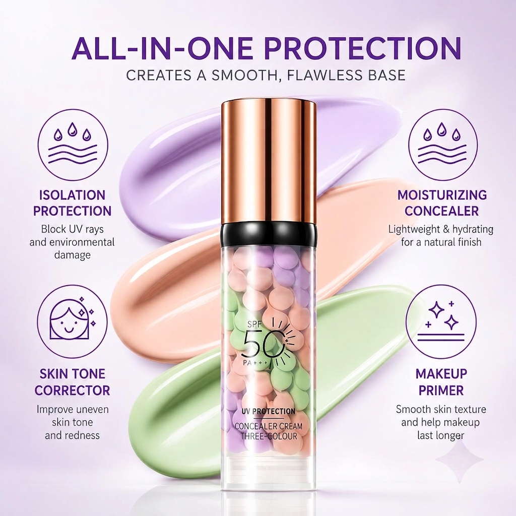🔥LAST DAY 50% OFF✨3-in-1 Color Correcting Primer with SPF 50 PA+++ | Hydrate & Protect