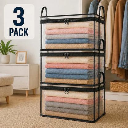 📦Large Heavy-Duty Thick Plastic Clear Storage Bag for Clothes, Moving & Storage