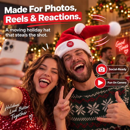 🎅 🤣🎅 🤣 Singing & Dancing Santa Hat — Animated Christmas Party Hat