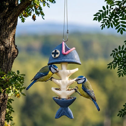 Creative Fish Skeleton Hanging Bird Feeder