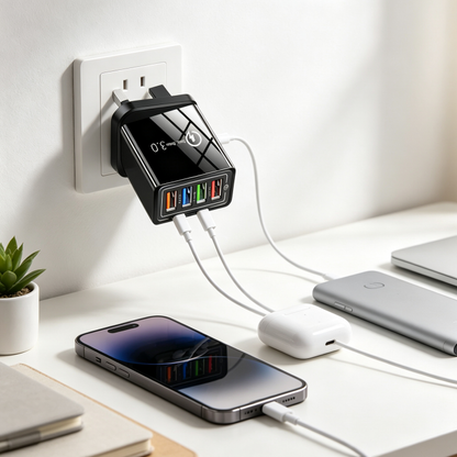 📱The Charger Big Tech Hates | 4-Port Quick Charge 3.0 + AI Performance Boost