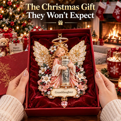 ⏰ LAST DAY SALE 50% OFF! 👼💵 3D Angel Christmas Cash Gift Ornament – Holiday Money Holder Keepsake ✨
