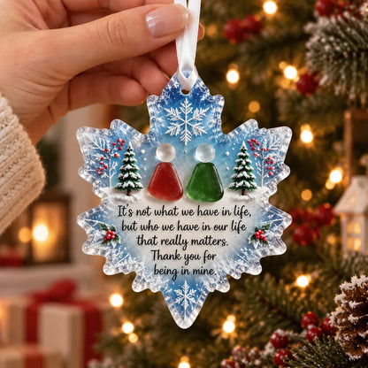 🔥LAST DAY 70% OFF ❄️Snowflake Sea Glass Ornament – A Meaningful Christmas Keepsake For Someone Special✨