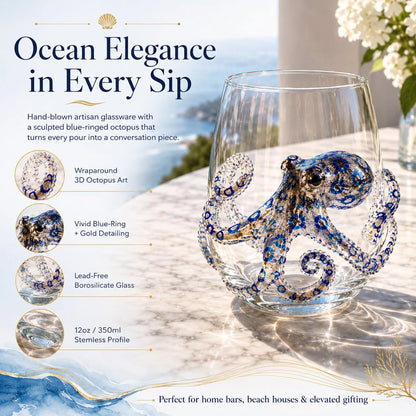 🔥🔥Last day Promotion-🎁The Perfect Beach House Gift🌊3D Ocean Animal Artisan Glassware Collection