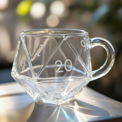 🔥LAST DAY 49% OFF -Rainbow Glass D20 Dice Cup