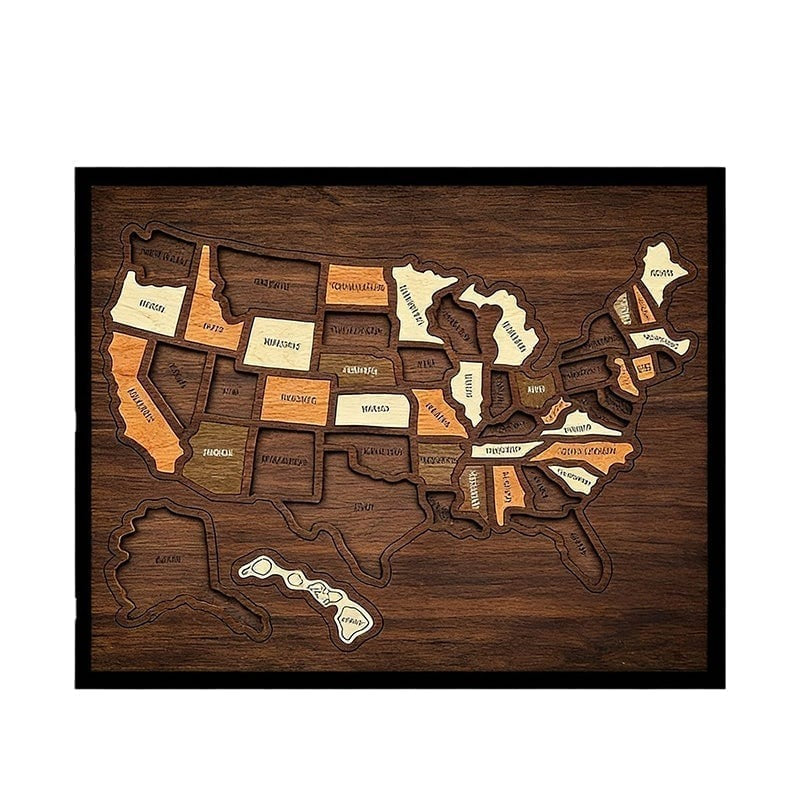 🔥Last Day 49% OFF - Wooden USA Map Puzzle❤️