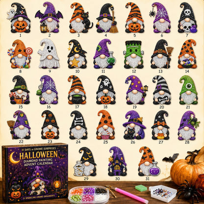 ✨ 31 Days of Gnome Surprises Halloween Diamond Painting Advent Calendar