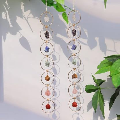 🎐🔥LAST DAY SALE 49% OFF-Raw Crystal 7 Chakra Gemstone Wall Decor