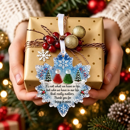 🔥LAST DAY 70% OFF ❄️Snowflake Sea Glass Ornament – A Meaningful Christmas Keepsake For Someone Special✨