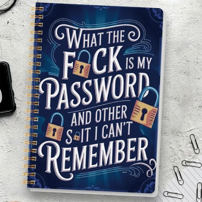 Blue Funny Password Notebook