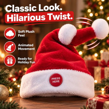 🎅 🤣🎅 🤣 Singing & Dancing Santa Hat — Animated Christmas Party Hat