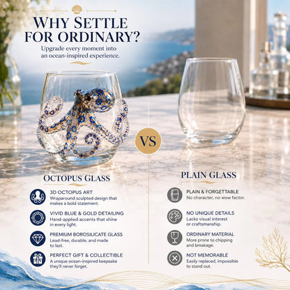 🔥🔥Last day Promotion-🎁The Perfect Beach House Gift🌊3D Ocean Animal Artisan Glassware Collection