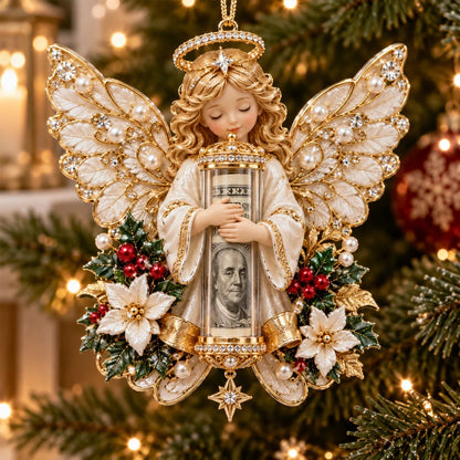 ⏰ LAST DAY SALE 50% OFF! 👼💵 3D Angel Christmas Cash Gift Ornament – Holiday Money Holder Keepsake ✨