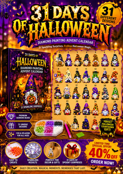 ✨ 31 Days of Gnome Surprises Halloween Diamond Painting Advent Calendar