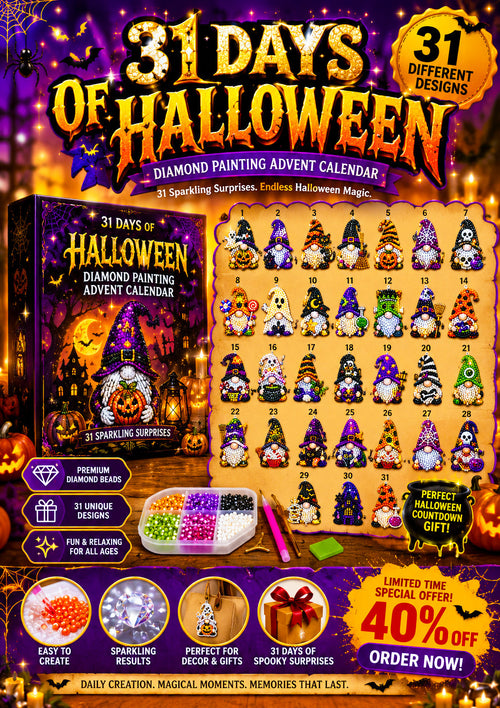 ✨ 31 Days of Gnome Surprises Halloween Diamond Painting Advent Calendar