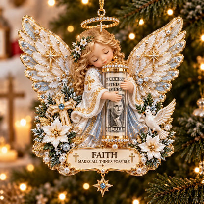 ⏰ LAST DAY SALE 50% OFF! 👼💵 3D Angel Christmas Cash Gift Ornament – Holiday Money Holder Keepsake ✨