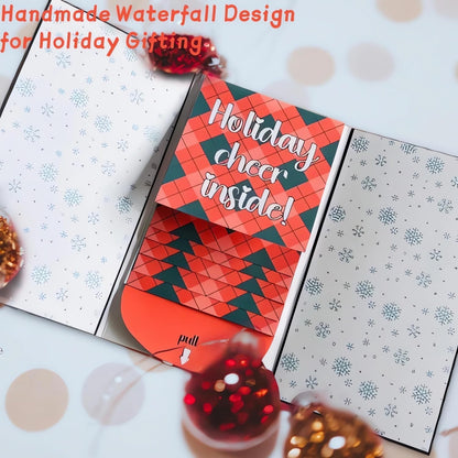 ⏰LAST DAY 70% OFF - 2026 New🎅🎁✨Handmade Waterfall Christmas Gift Card Booklet♻️ 💳✨