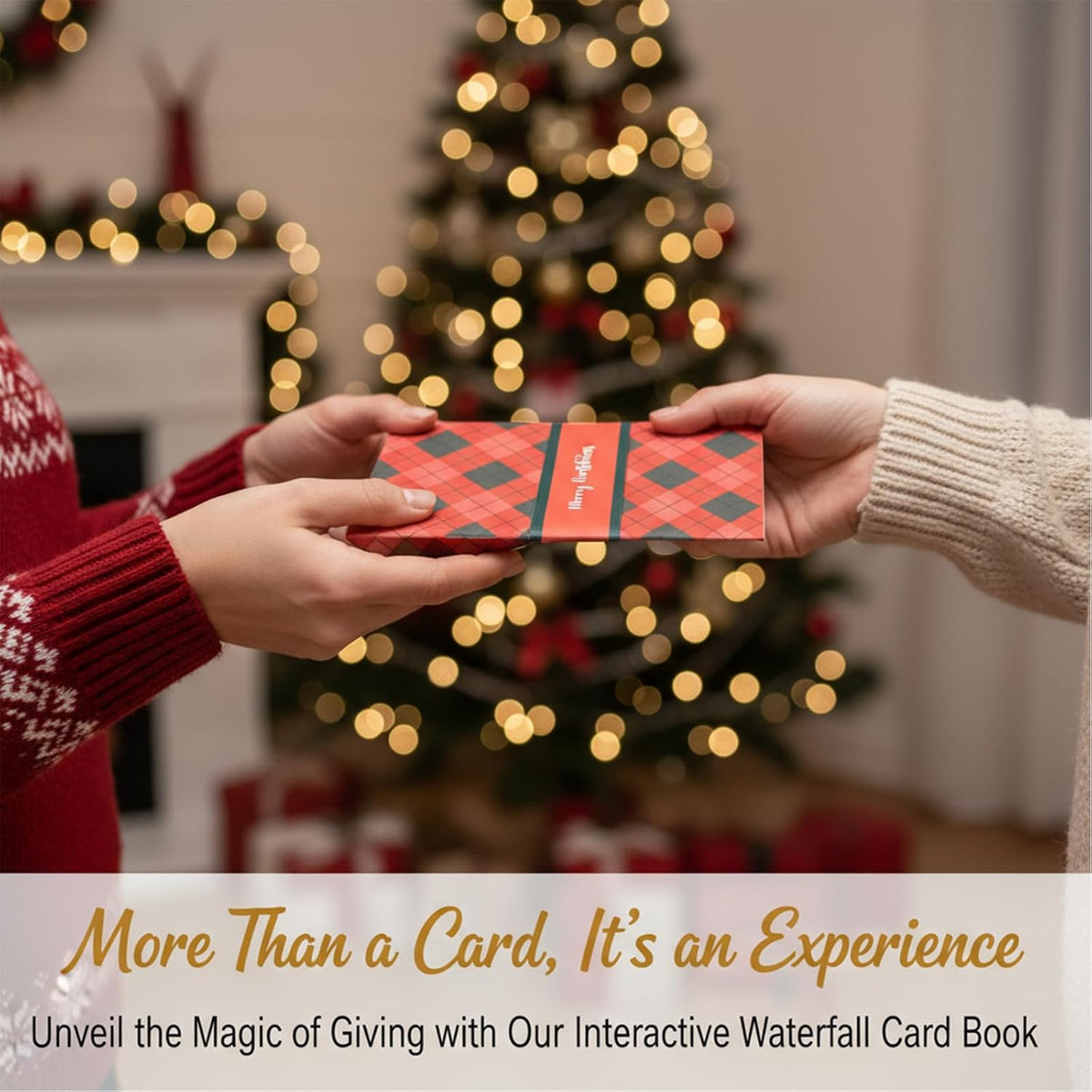 ⏰LAST DAY 70% OFF - 2026 New🎅🎁✨Handmade Waterfall Christmas Gift Card Booklet♻️ 💳✨