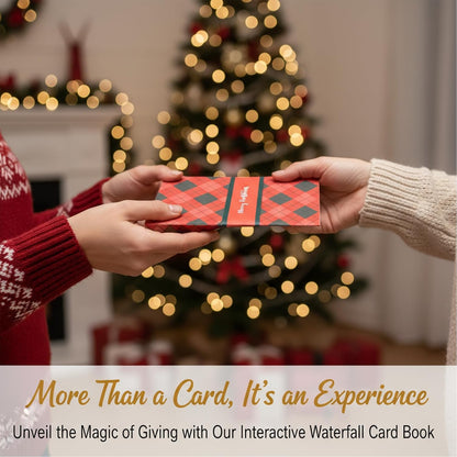 ⏰LAST DAY 70% OFF - 2026 New🎅🎁✨Handmade Waterfall Christmas Gift Card Booklet♻️ 💳✨