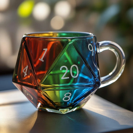 🔥LAST DAY 49% OFF -Rainbow Glass D20 Dice Cup