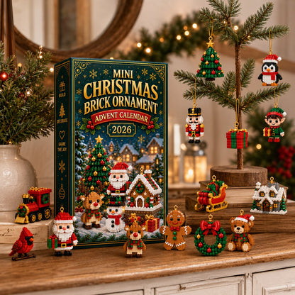 ⏳ Last day to save 50% – 🎄 24-Day Mini Christmas Ornament Advent Calendar | 24 unique festive buildable designs with hanging loops—perfect for decorating Christmas trees, wreaths, and holiday displays 🧱